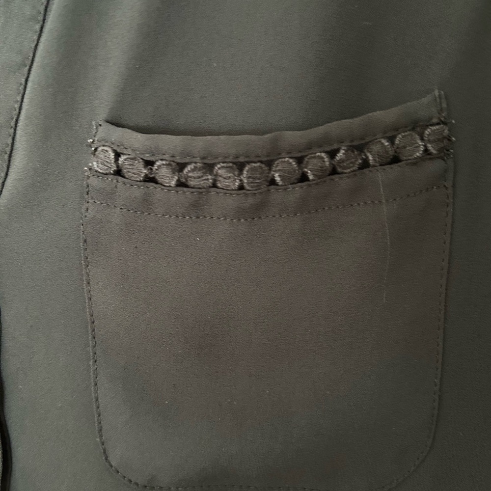 LOFT Black Sleeveless Henley-Style Camisole - Picture 5 of 5